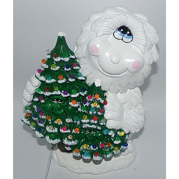 Vintage Retro style Tree Hugger Abominable Snowman Yeti Two Trees goggly eyes - Picture 6 of 16